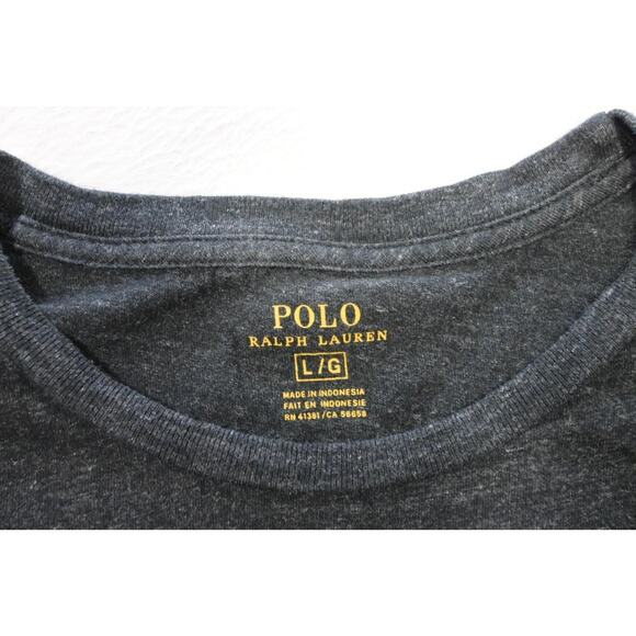 Polo Ralph Lauren Tee Shirt Classic Fit Gray Short Sleeve Mens Sz Large - Picture 6 of 7